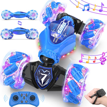 TinyFunz Gesture Sensing Remote Control Car Toys - Drift RC Stunt Car for Kids | 360 Rotating 4WD Transform RC Cars | 2.4Ghz Han