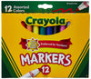 Crayola CRA-58-7712 Classic Non-Washable Marker, Broad-Line, 12 Colors/Set