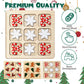 Meooeck 6 Sets Christmas Wooden Tic Tac Toe Game, Party Favors, Mini Chess Board Table Party Game, Gift for Relative and Family,