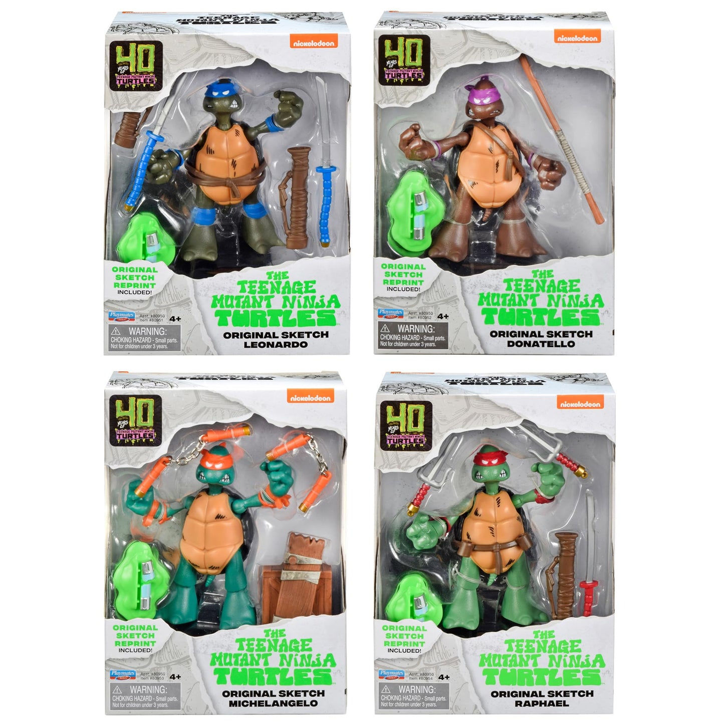 Teenage Mutant Ninja Turtles Original Sketch Collector Figure, Model 80993, Multi-Color, Includes Comic Book, Plastic Material