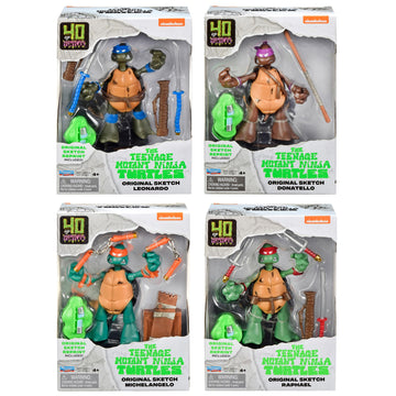 Teenage Mutant Ninja Turtles Original Sketch Collector Figure, Model 80993, Multi-Color, Includes Comic Book, Plastic Material