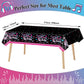 3 Pieces Music Party Tablecloth Happy Birthday Table Cover Decoration Music Note Social Media Themed Party Supplies Favor Disposable Plastic Tablecloth