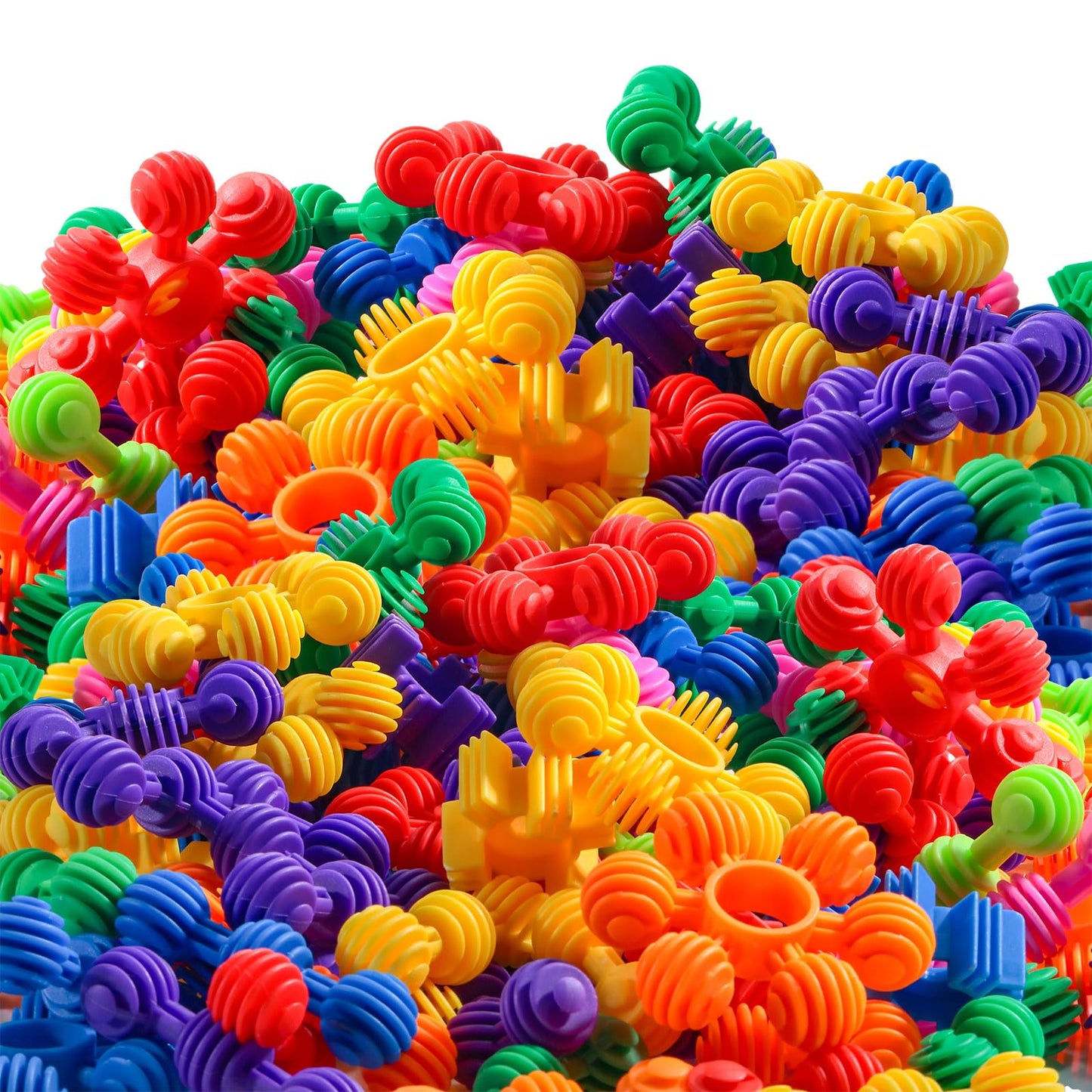 Jenaai 120 Pcs Star Stem Building Toys Plastic Connector Blocks for Teenagers with Tote Kindergarten and Preschool Table Prescho