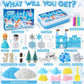 G.C Sensory Bin Play Sand Art Kit - Large Frozen Scheme with 2lb Sand, Molds & Princess Figure, Perfect Gift for Kids Ages 3-8