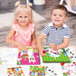 Omgouue 2Pcs Easter Day Crafts For Kids Ages 4-8 Sticker Paint Books Includes Eggs Bunny Chick And More Designs Gift Party Create 20 Pictures Sticker Sheets Are Separate