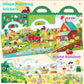Benresive Reusable Sticker Books For Kids 2-4, Sticker Books For Toddlers 1-3 2-4, Toddler Travel Toys Activities Crafts Gifts - Farm, Animal And Season