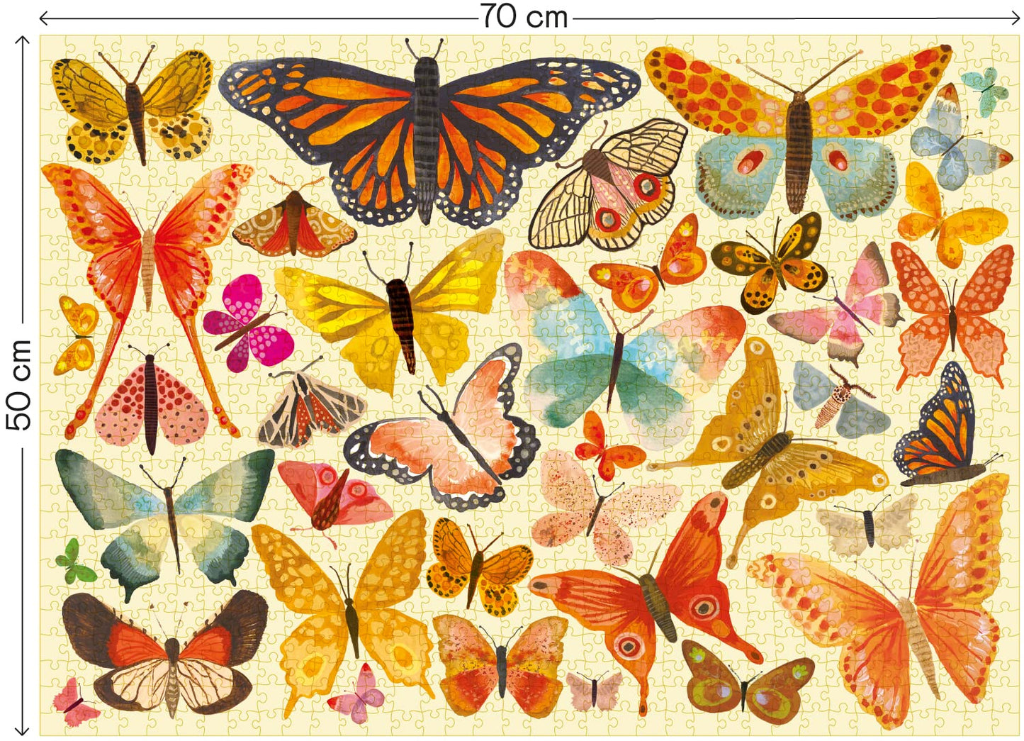 Elena Essex 1000 Piece Puzzle - Tiger Lounge, Butterfly Beauty, Cardboard, Model: Fig Tree