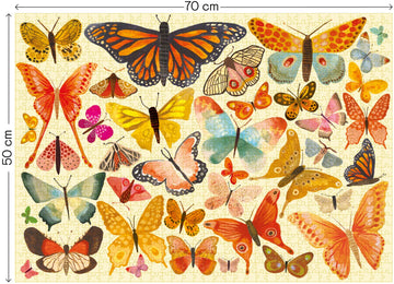 Elena Essex 1000 Piece Puzzle - Tiger Lounge, Butterfly Beauty, Cardboard, Model: Fig Tree