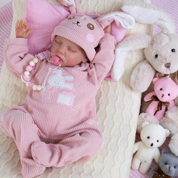 Aori Lifelike Reborn Baby Dolls 18 Inch Realistic Sleeping Baby Girl Dolls Real Life Newborn Doll Coming With Gift Box Set