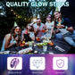 Hanaive 300 Pcs Glow Sticks Bulk 8 Inch Glow in the Dark Party Favors Neon Bracelets and Necklaces Light up Sticks with Connecto
