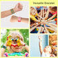 JUNEBRUSHS 56 Pack Slap Bracelets White Blank DIY Slap Bands for Kids Soft Wristband Party Favors Snap Bracelets Bulk for Boys G
