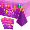 Clabby 3 Pieces Happy Diwali Tablecloths Festival of Lights Party Table Cover Decor Plastic Rectangle Diwali Tablecloth for Happ