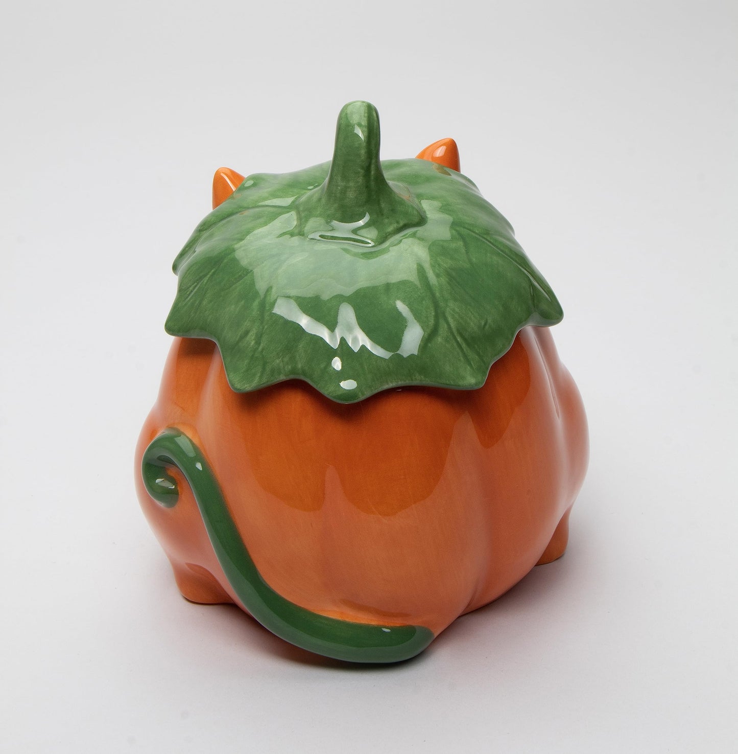 Cosmos Gifts Fine Ceramic Whisker Cat Pumpkin Cat Candy Box By Amy Lacombe