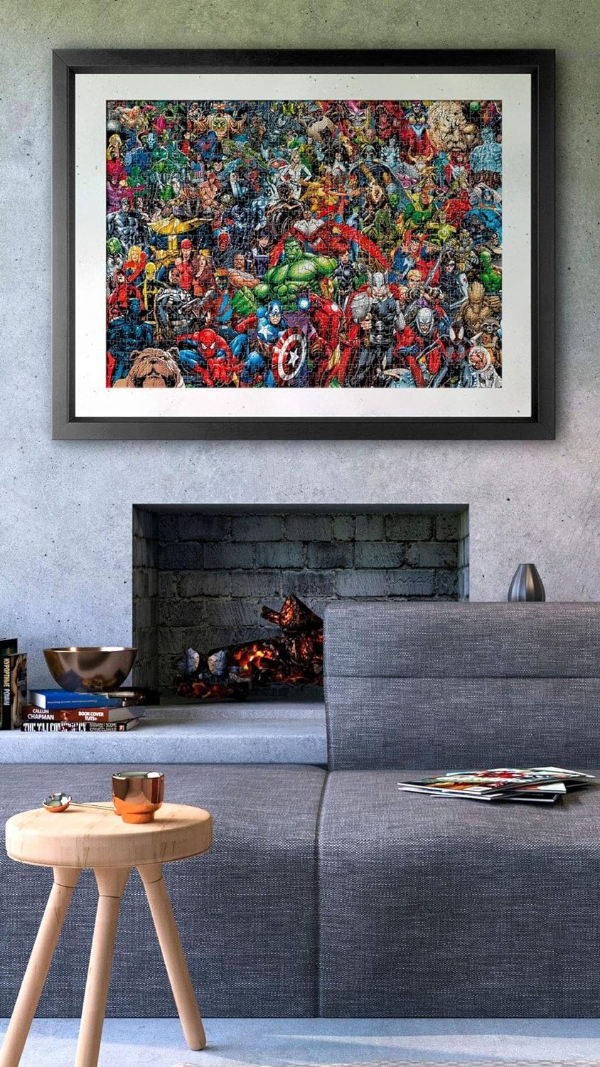 Clementoni Marvel Impossible Jigsaw Puzzle, 1000 Pieces, Puzzle for Superhero Enthusiasts, Difficult Puzzle, Challenge for Adult