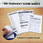 Gse Games & Sports Expert Canasta Cards Game Set, Includes 6 Decks Canasta Playing Cards With Point Values, A Revolving Card Tray, And 100 Canasta Score Sheets (Red)