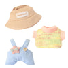 17cm Doll Clothes - Kawaii Chic Style Set for 17cm Dolls  Cute Doll Outfit with Accessories - Colorful T-Shirt + Star Light Blue Romper + Oatmeal Hat (NO Doll)