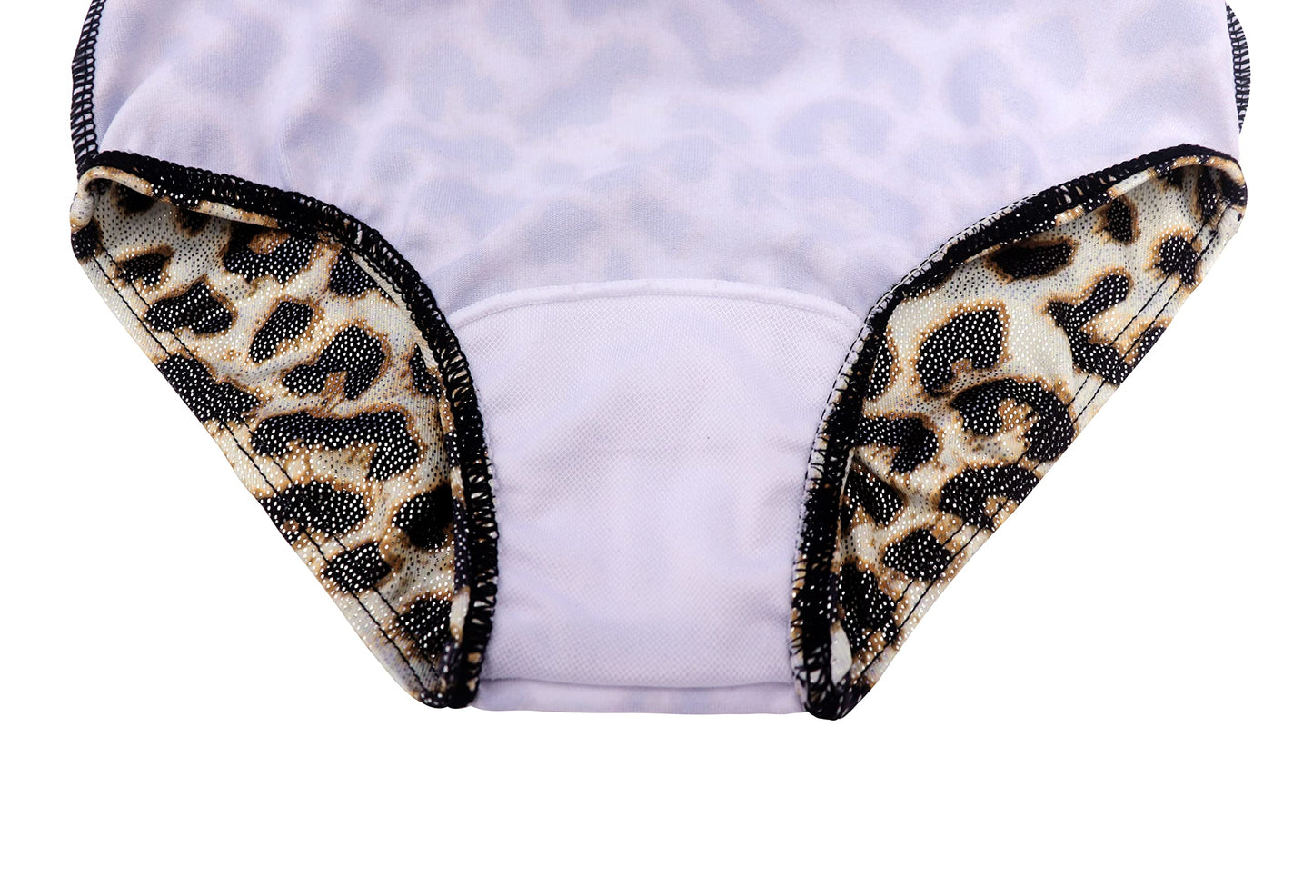Eqsjiu 9-10 Years Ballet Leotards For Girls With Sparkly Black Skirt Dance Dress Gold Leopard Princess Dress