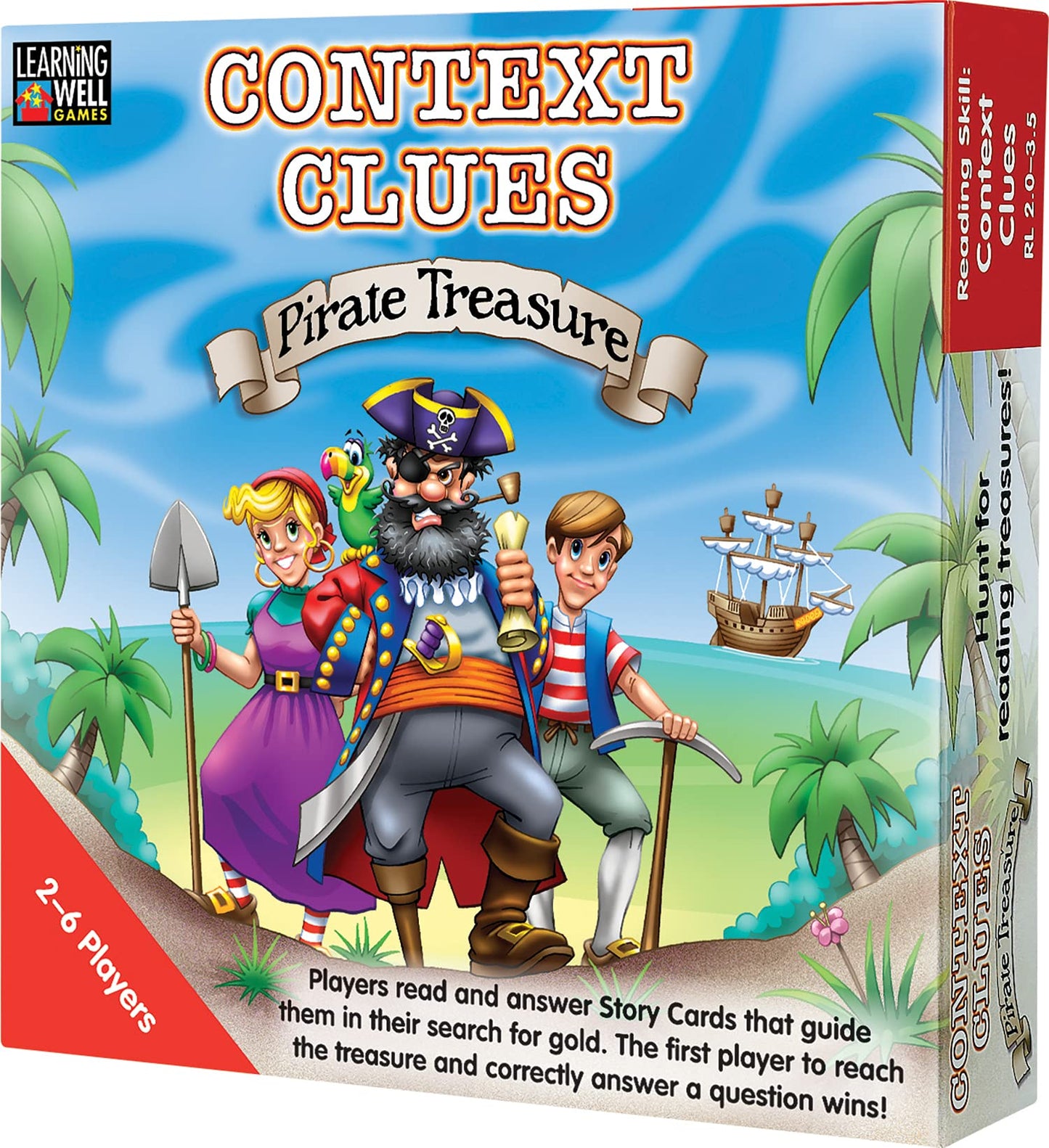 Learning Well Games Context Clues-Pirate Treasure Game, Red Levels 2.0-3.5