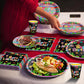 Mexican Fiesta Party Supplies Tableware Set Mexican Cinco De Mayo Themed Tableware with Paper Plates Napkins Cups Tablecloth Ban