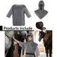 Kids Renaissance Imitative Chain Mail Shirt with Coif Medieval Knight Costume protective covering Tunic Costume Belt Set