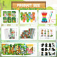BenLouis 96Pcs Jungle Safari Party Favors Zoo Animals Coloring Books Crayons Sticker Stampers Slap Bracelets Set Bulk Classroom