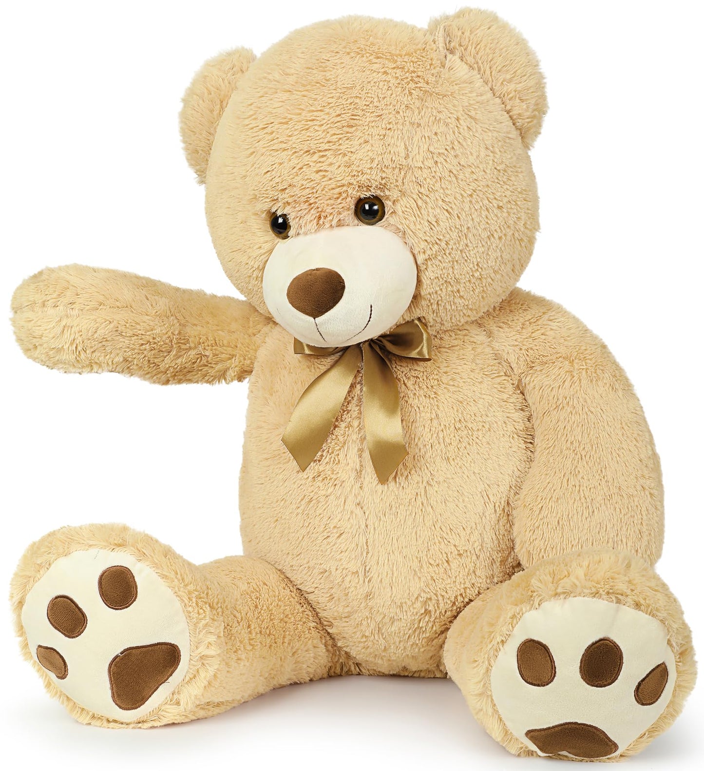 Maogolan Big Tan Large Teddy Bear 39 Inch Life Size Jumbo Stuffed Animals Stuffed Bear For Girlfriend Kids