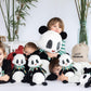 LES DÉGLINGOS Panda Plush Toy - Simply Rototos, One Size, Black & White, Polyester, Model 32128