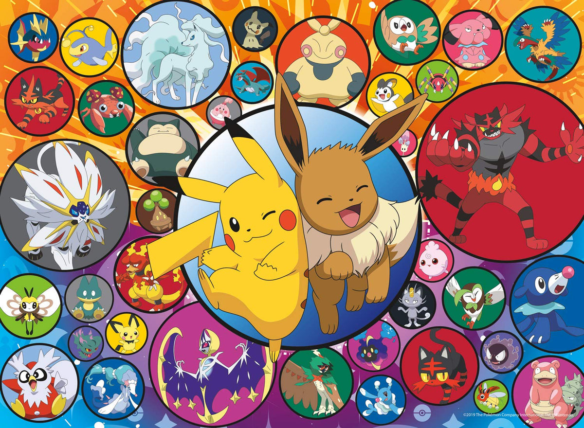Buffalo Games  Pokemon  Pokemon Alola Region  100 Piece Jigsaw Puzzle for Families Challenging Puzzle Perfect for Family Time
