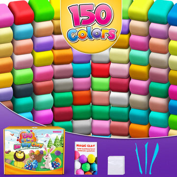 ESSENSON Air Dry Clay 150 Colors, Modeling Clay for Kids, DIY Molding Magic Clay for with Tools, Toys Gifts for Age 3 4 5 6 7 8+