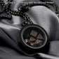 PJOY Mini Dice Set Tiny DND Dice with Necklace Case D&D Portable 7PCS Keychain Antique Copper Metal Dice Set for Role Playing Di