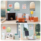 Pairpear Wooden Dollhouse Furniture Set,56 Pieces Doll Furnitures With 5 Room Kits Play Fingers,Doll House Miniature Furniture Pretend Play Toys Gift For Toddler Boys And Girls 3Y+