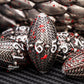 ARUOHHA DND Metal Dice Blood Splatter Dragon Egg Dice with Metal Box, Dungeons and Dragons Role Playing Game RPG D&D Dice Polyhe