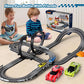 Slot Car Race Track Sets For Boys Kids,Battery Or Electric Race Car Track With 4 High-Speed Slot Cars And 2 Hand Controllers,Dual Racing Game Lap Counter Circular Overpass Track Toys Age 6 7 8-12