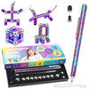Magnetic Fidget Pen - Multifunctional Writing Tool & Spinner Magnet Toy,13 Magnetic Colorful Rings Figette Figit Pens Ideal Offi