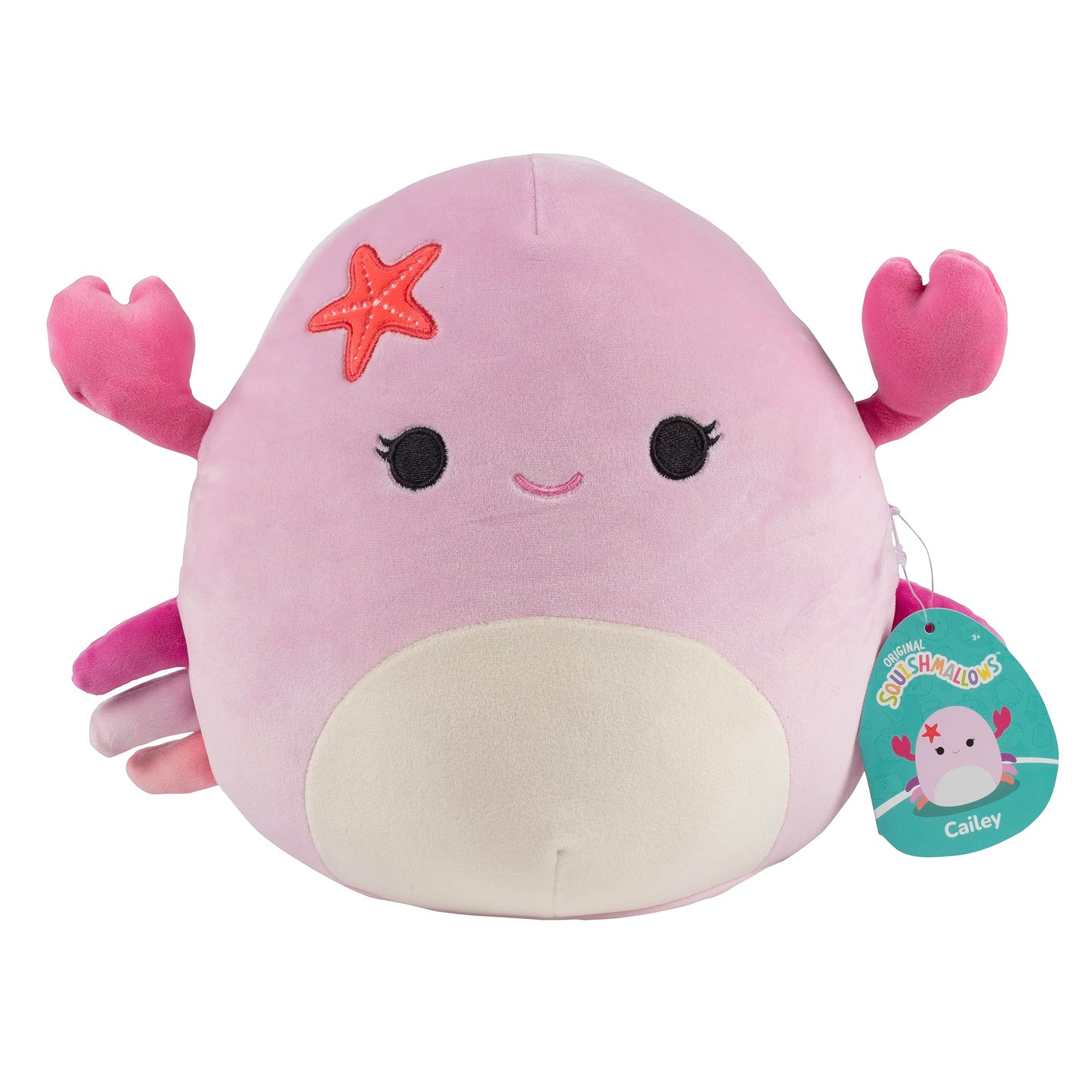 Squishmallows Original 10-Inch Cailey Pink Easter Crab Plush Toy - Soft Squishy Stuffed Animal for Kids, Girls & Boys - Model SQCR04646