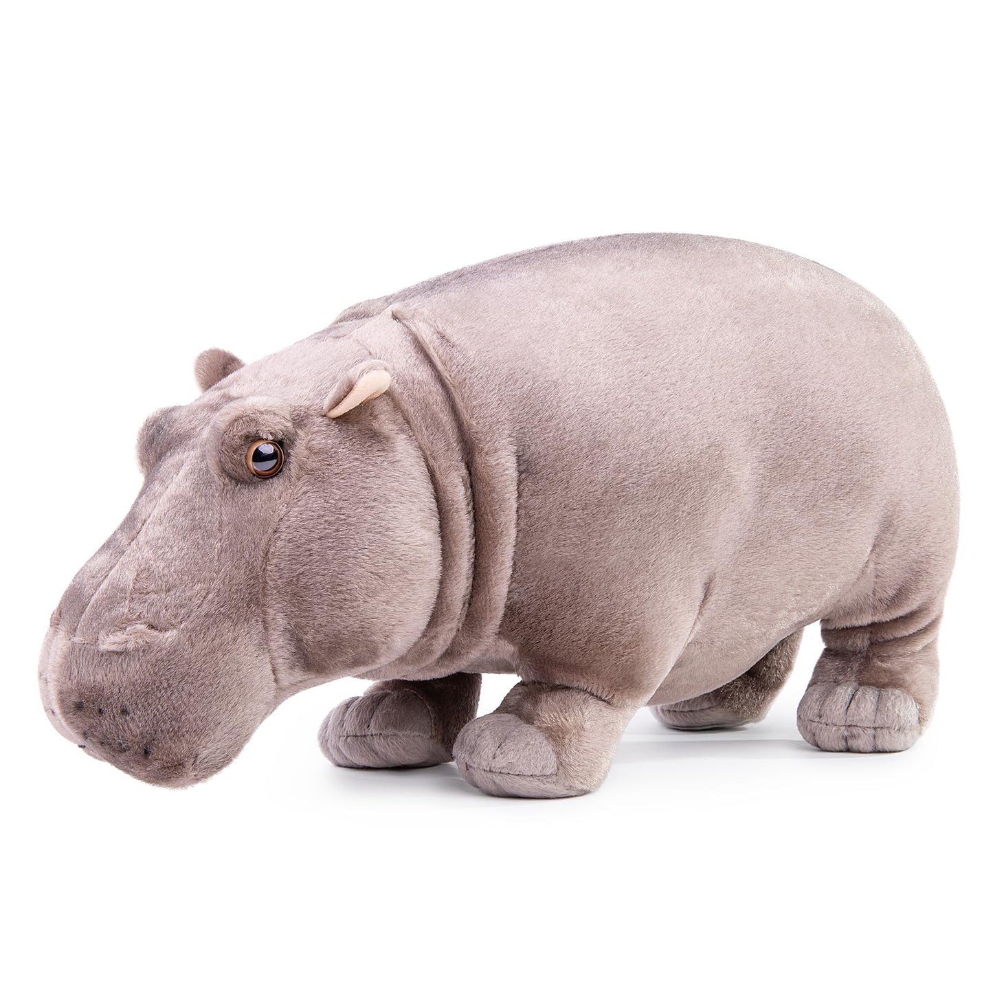 FRANKIEZHOU Lifelike Hippo Stuffed Animal- Grey 16,Simulation Soft Gifts,Girl Toys,Gifts for Kids