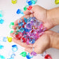 100 Pcs Gem Rings Toys for Kids, Bulk Toys Diamond Ring Party Favors for Boys Girls Toddlers, Colorful Princess Ring Dress Up Ac