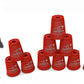 Speed Stacks Set of 12 Red Competition Cups with Carrying Bag - 4" Durable Plastic