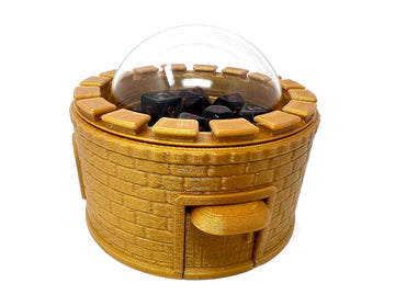 Munnygrubbers - Castle Dice Popper V2 - Jail For Ttrpg & Board Games - (Random 7Pcs D20 Set Included) - Roller, Tower, Holder -