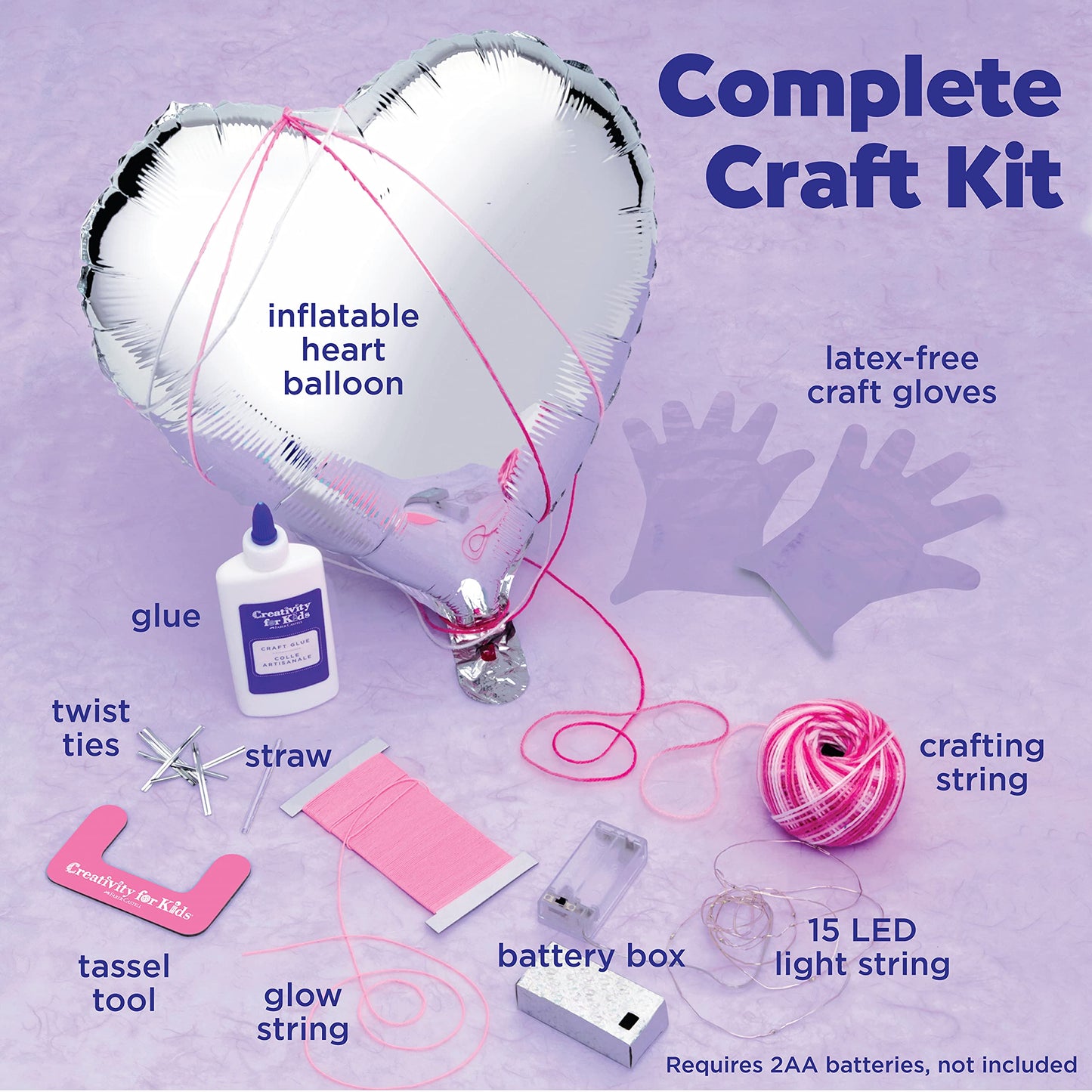 Creativity for Kids String Art Heart Light Craft Kit - Kids Arts and Crafts, Tween Girl Gifts, String Art Kit (Ages 8+)