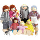 Skylety 10 Pcs Wooden Dollhouse Set Of Mini People Figures Dolls Wooden Doll Pretend Play Figures Accessories For Pretend Dollhouse Toy(Classic Style)