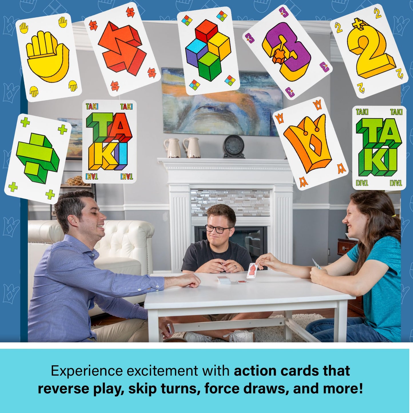 Amigo Games Super Taki Classic Playing Cards Game - Match Your Cards to the Color or Shape in the Discard Pile - Perfect for Fam