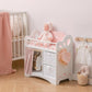 Robotime Baby Doll Crib, Wooden Doll Bed, Toy Baby Crib With Storage, Bedding, And Wooden Hooks, Doll Crib Fits Dolls Up To 21''