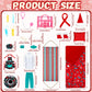Suhine 21 Pcs Christmas Elf Doll Accessories Set Include Elf Hammock Pillow Eye Patch Glasses Chef Hat Apron Scarf Shoes Swim Ri