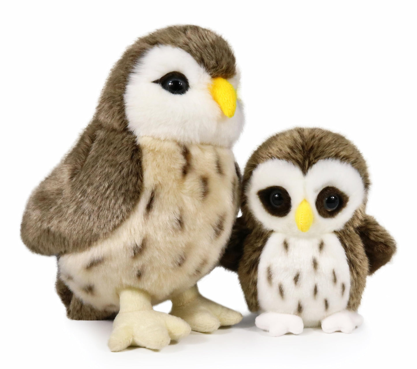 Ice King Bear Stuffed Animals Set - Brown Polyester Mom and Baby Zoo Wild Animals (Owl) - Model IKB6910951