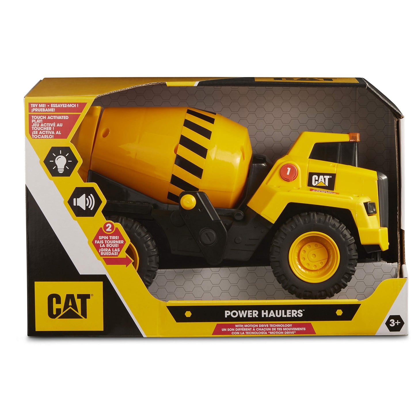 CAT Construction Toys, CAT Construction 11.5 Power Haulers Cement Mixer, Realistic Lights & Sounds, Motion Drive Technology, Wor