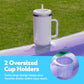 SLOOSH Inflatable Tanning Pool Lounger Float  70 x 46 Pool Floats mature-themed with Pillow  4 in 1 Suntan Tub Raft Floatie Sunbathing Bed Lounge for Water Blow Up Kids Ball Pit Party Gifts  L-Purple Green