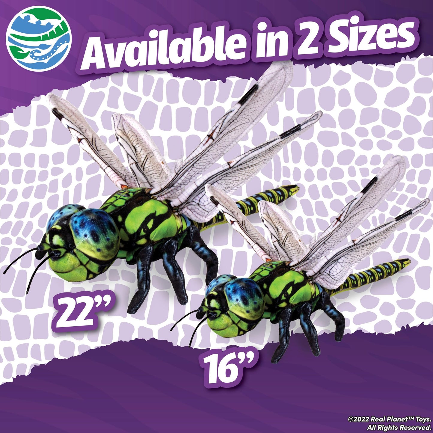 Real Planet 22'' Dragonfly Toy - Realistic Dragonfly Stuffed Animal Plush Toys, Large Insect Stuffed Animal Bug Stuff Animal Plu