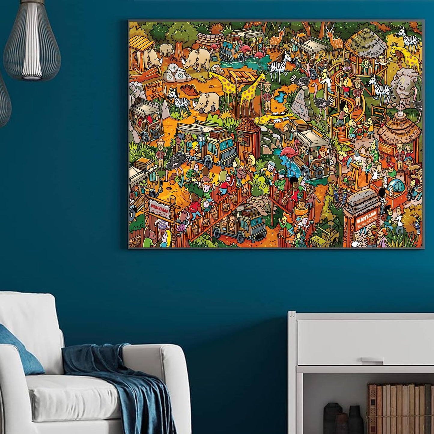 Jigsaw Puzzles for mature-themeds  1000 Pieces Animal Paradise Puzzle  Cartoon Painting Challenging Puzzles for Family Activity Game Nights Gifts Fidget Stress Relief