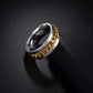 Udolfly Mens Fidget Rings Anxiety Rings For Men Womens Chain Spinner Rings For Adults Titanium Steel Ring Chain Gold Size 12